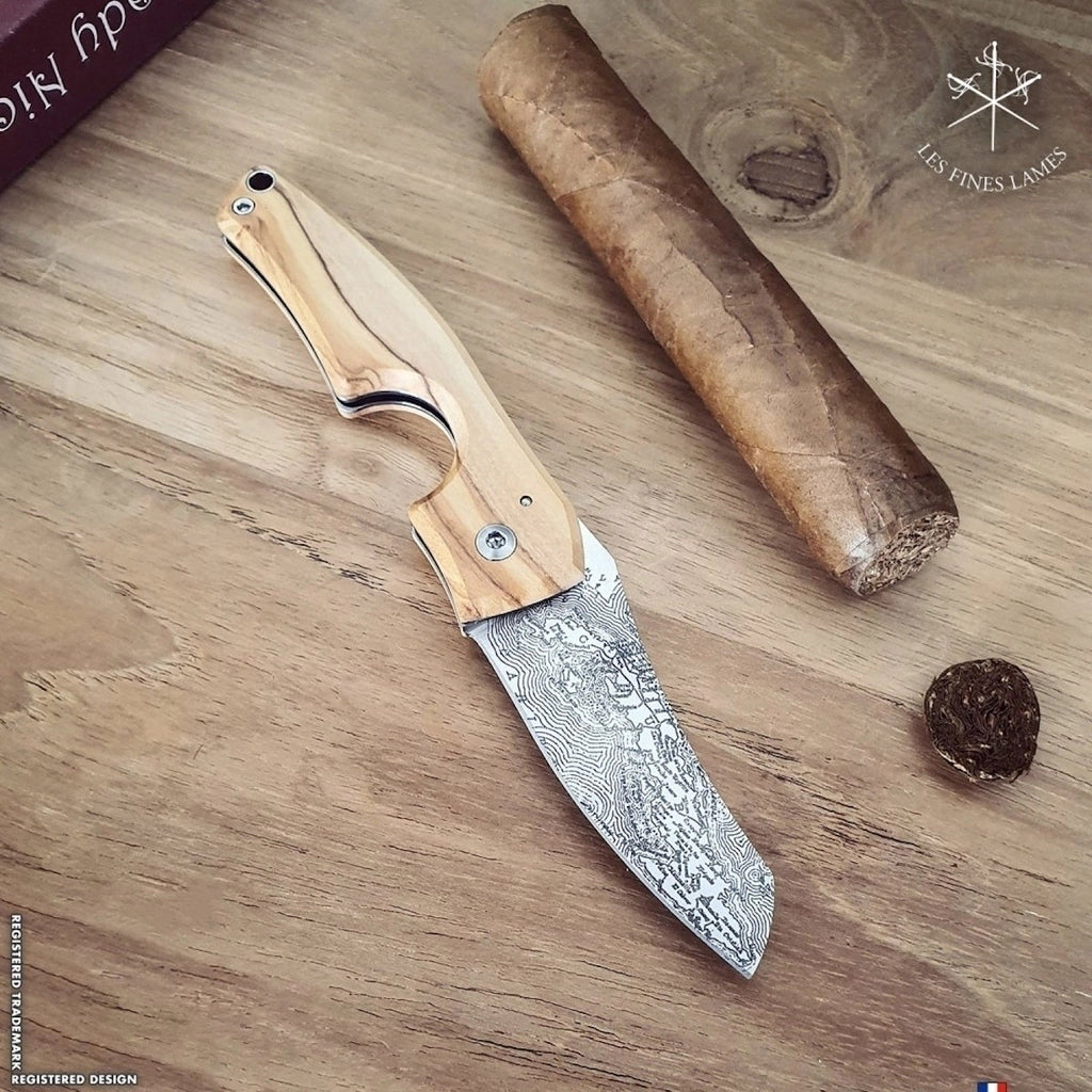 Cortador charutos LES FINES LAMES Le Petit cuba olive wood