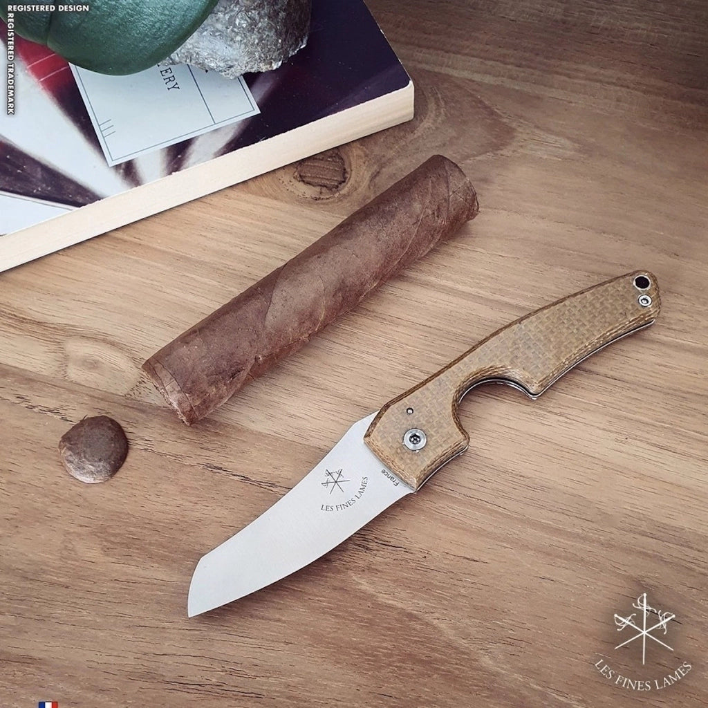 Cortador charutos LES FINES LAMES Le Petit micarta caramel