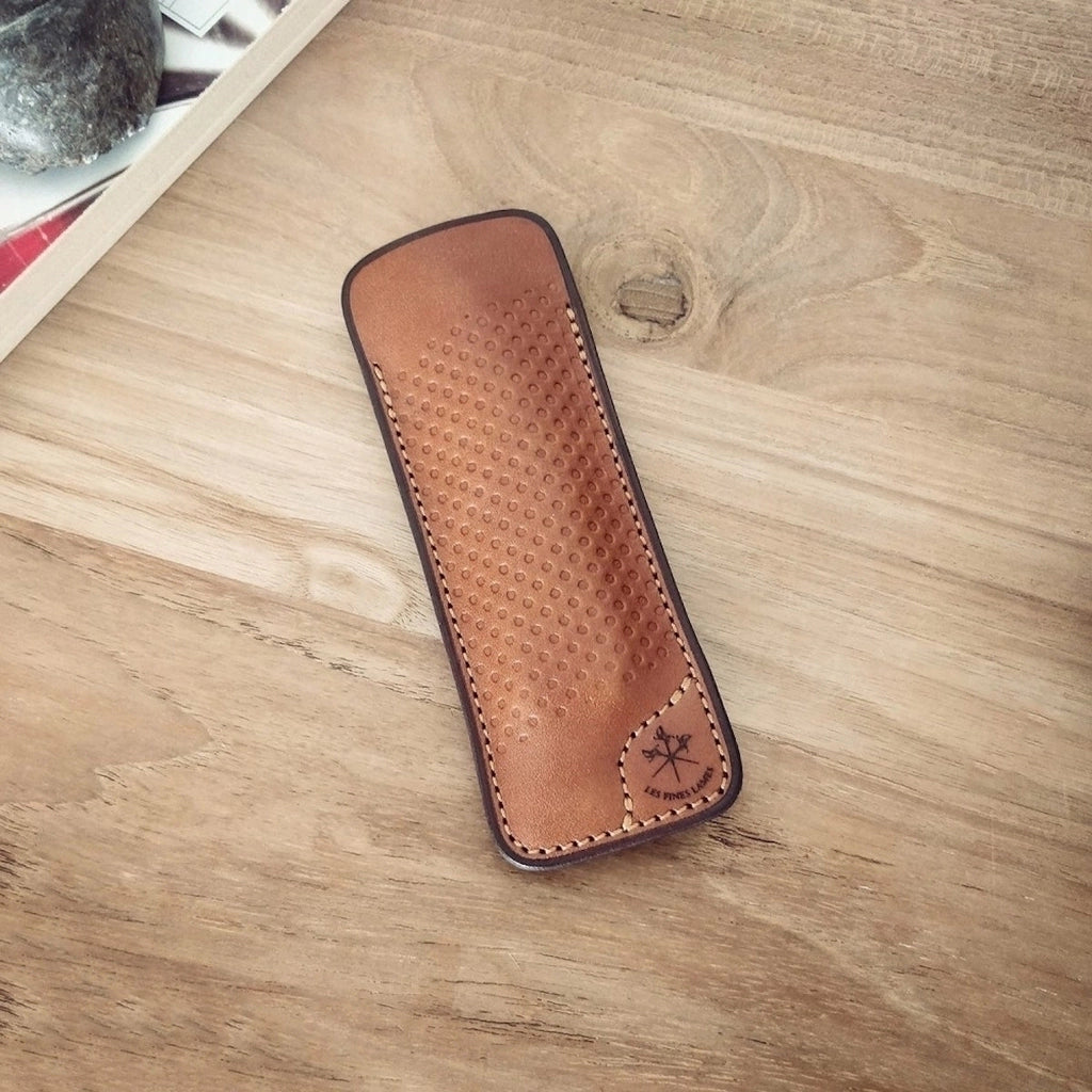 Case porta cortador LES FINES LAMES couro Racing Vintage