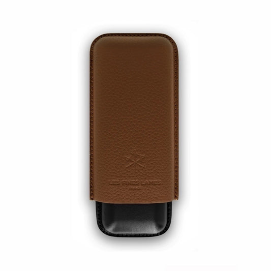 Charuteira porta charutos p/2un LES FINES LAMES Duo Marrom