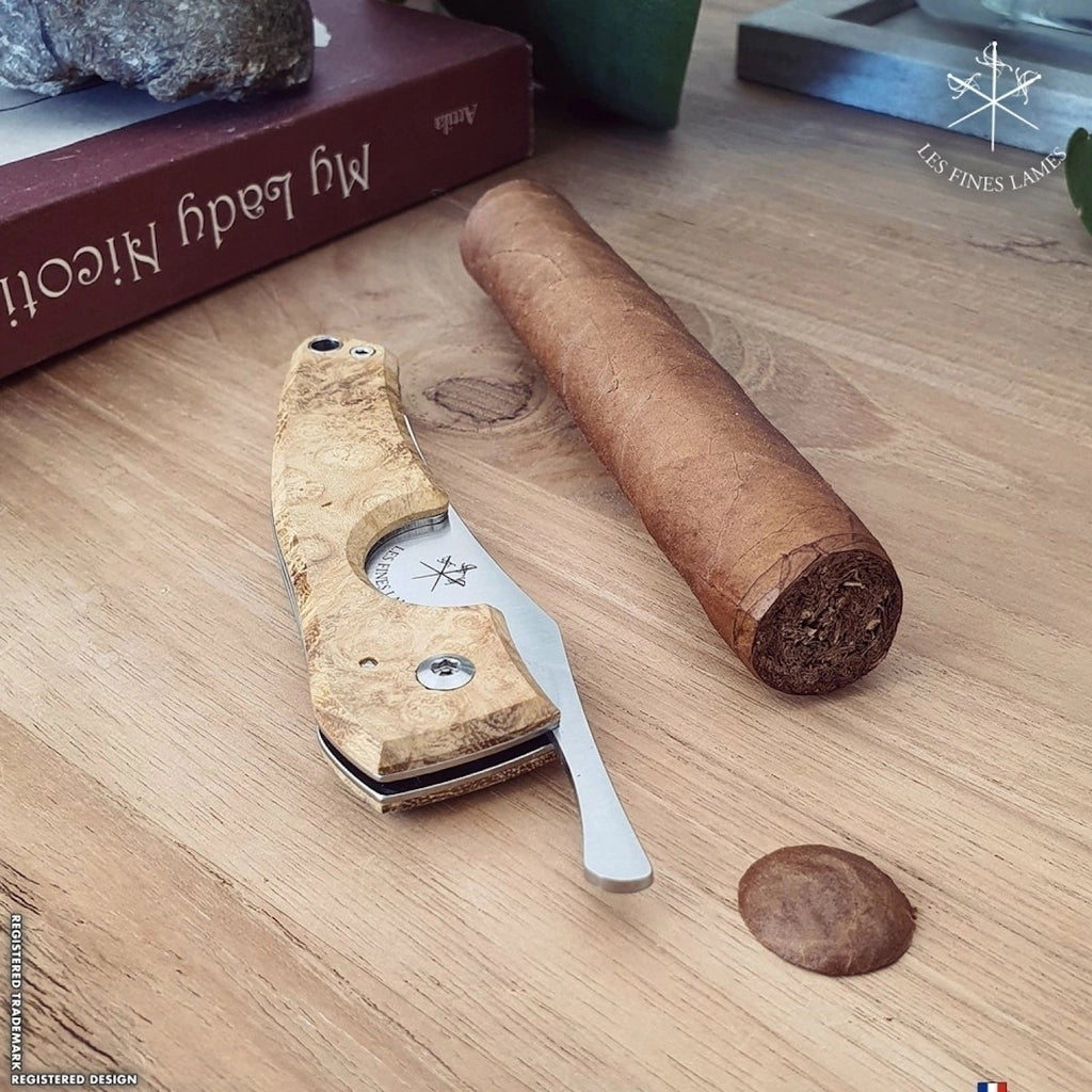 Cortador charutos LES FINES LAMES Le Petit acacia burl