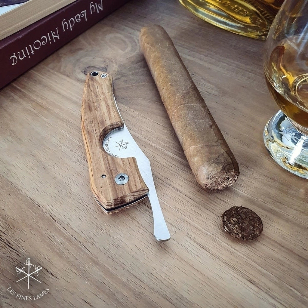 Cortador charutos LES FINES LAMES Le Petit barrel cognac