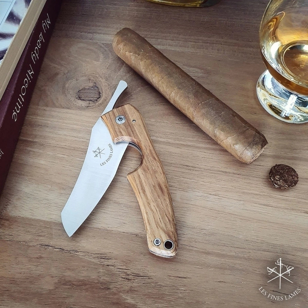 Cortador charutos LES FINES LAMES Le Petit barrel cognac