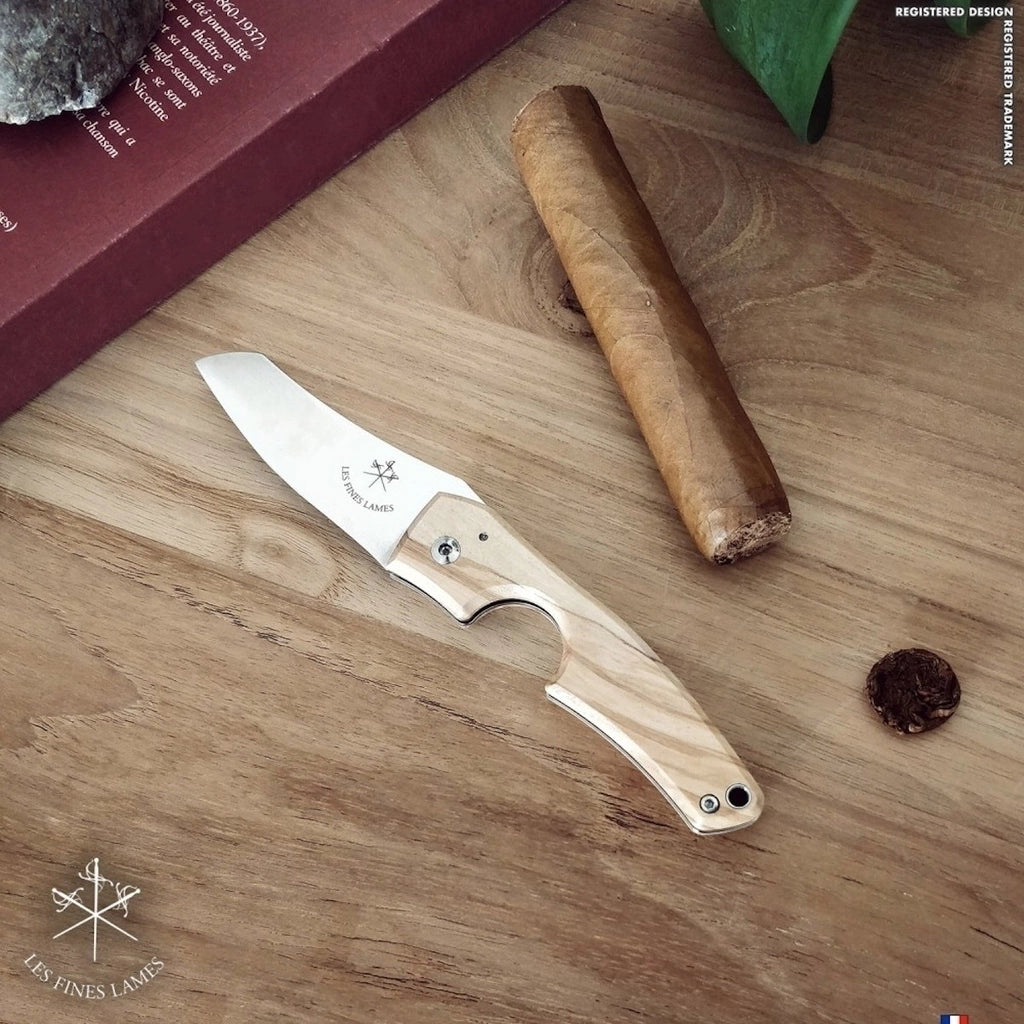 Cortador charutos LES FINES LAMES Le Petit olive wood