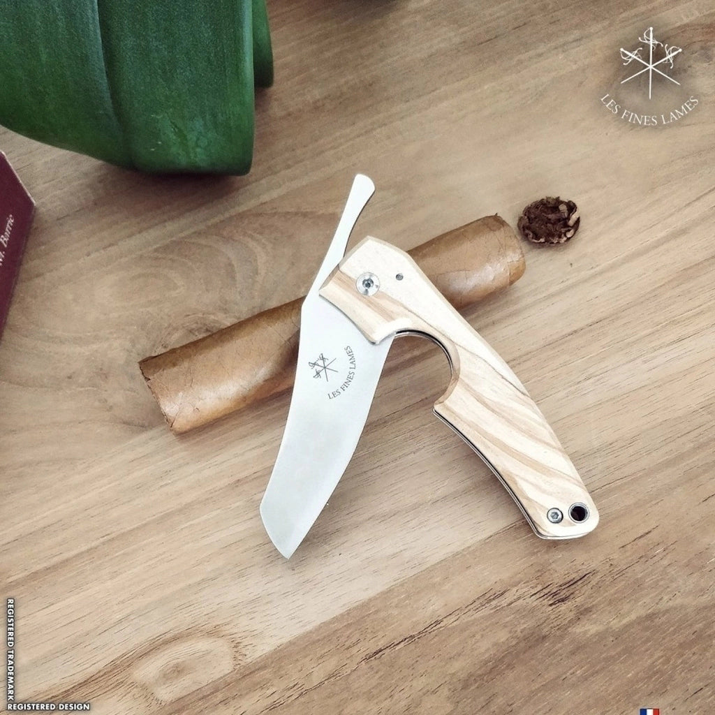 Cortador charutos LES FINES LAMES Le Petit olive wood