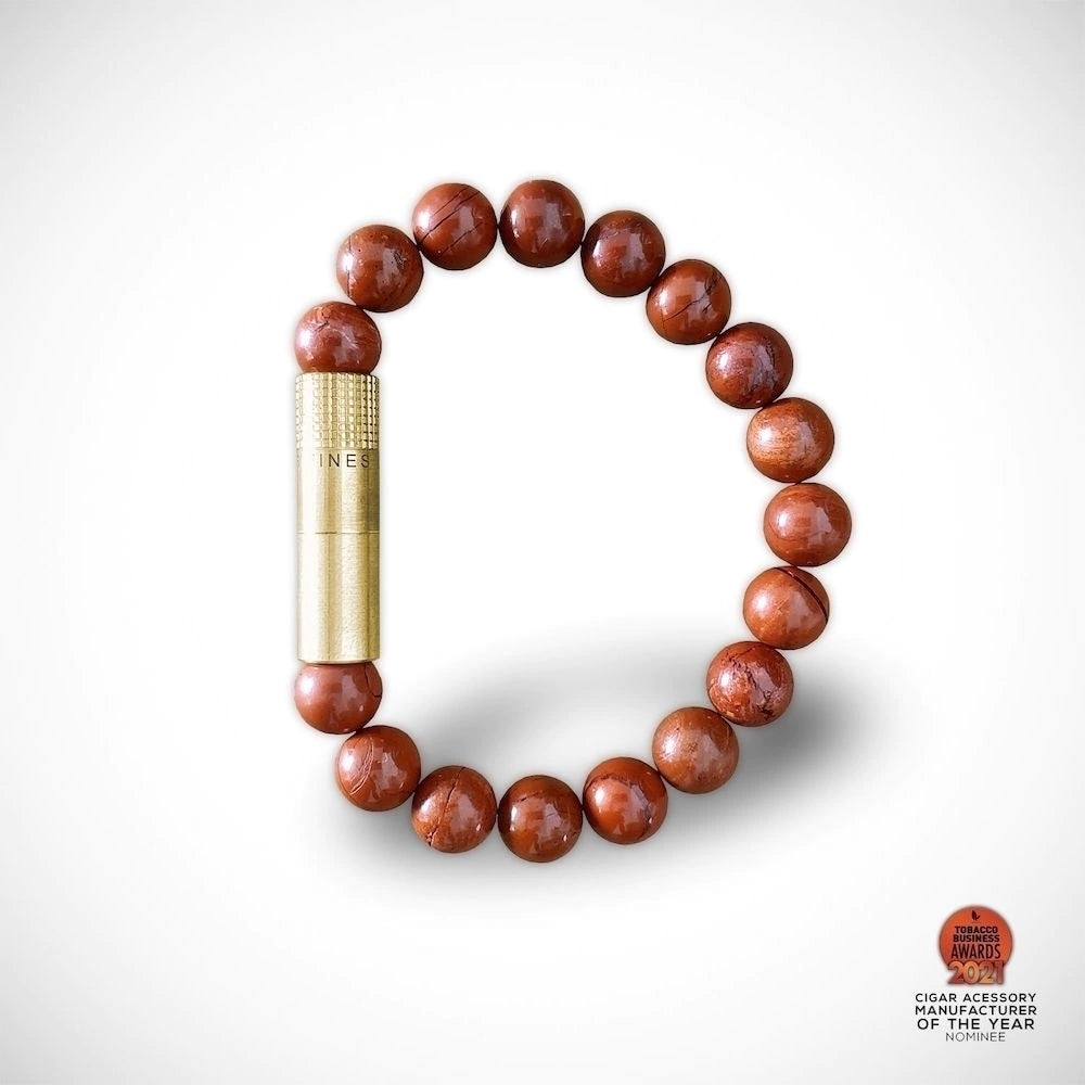 Furador charutos LES FINES LAMES Bracelete brass red jasper S